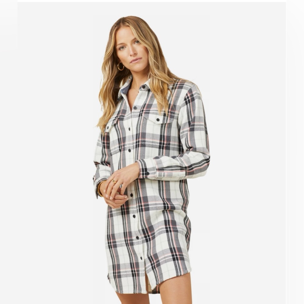 Outerknown Organic Cotton Plaid Blanket Shirt Womens SM ***NWT
